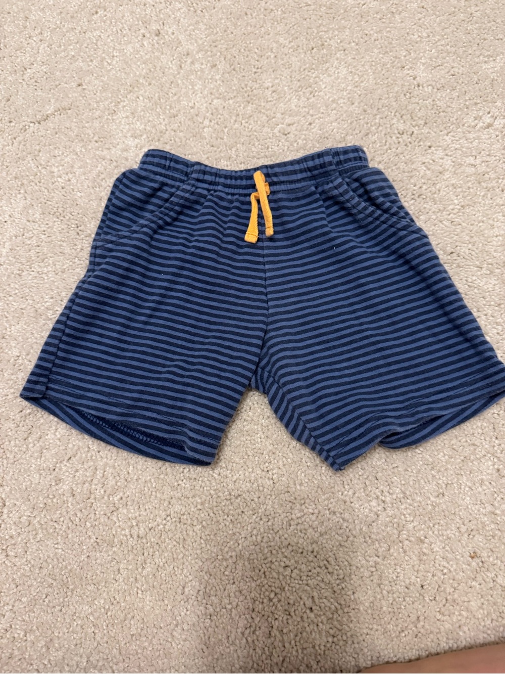 Navy Striped Shorts